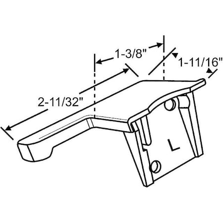 Strybuc LH SASH GUIDE AND COVER WHITE 85-6008LW